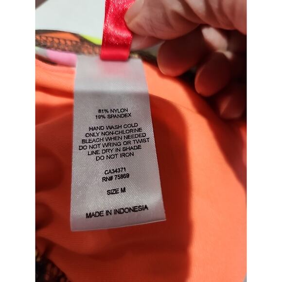 GOSSIP Bikini Top Printed Multicolor Abstract Size Medium Tie Straps - Picture 4 of 7